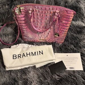 Brahmin Duxbury Satchel Purple Iris Melbourne w/ Dust Bag